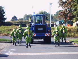 Rückweg zur Dekontaminiation