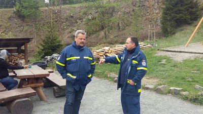 Jugendbetreuer J&uuml;rgen Wessels (li.) und Ortsbeauftragter Dirk Siebert aus Bad Honnef